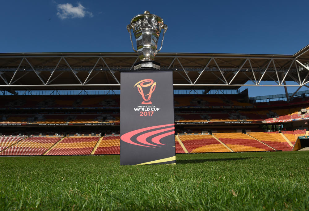 Rugby League World Cup trophy 2017.