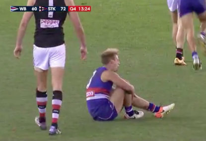 WATCH: Mitch Wallis breaks his own leg and hearts of teammates