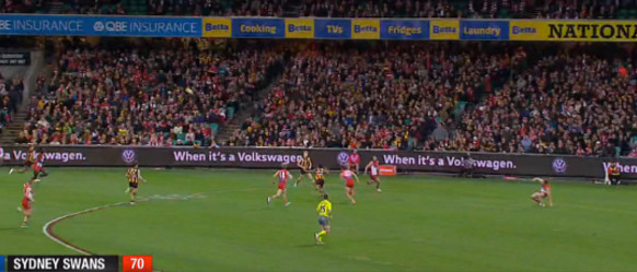 Sydney vs Hawks screenshot