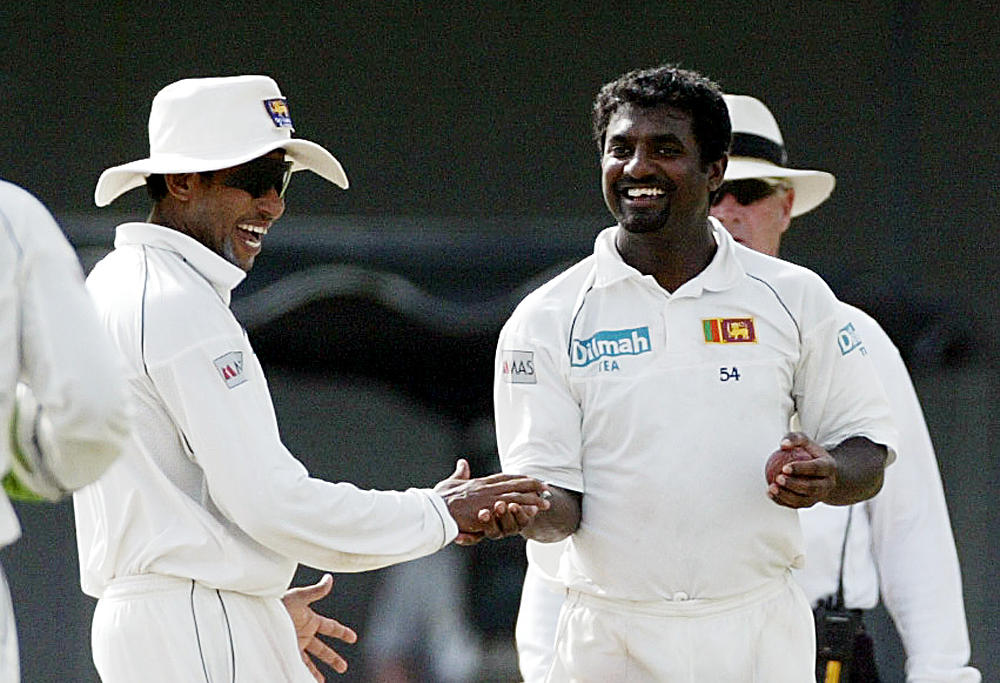 Sri Lankan bowler Muttiah Muralitharan