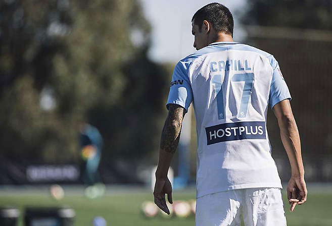 Tim Cahill on the pitch for Melbourne City