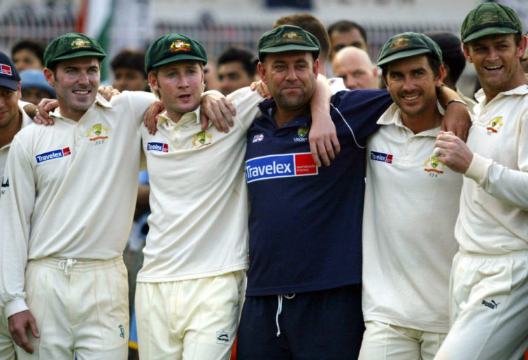 All smiles after Australia's historic Test series win in 2004