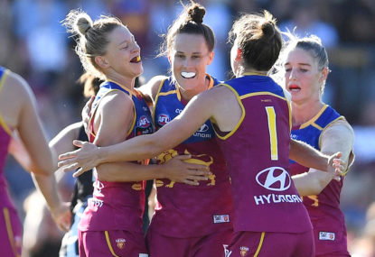 Luckless Lions lose again in shambolic AFLW grand final farce