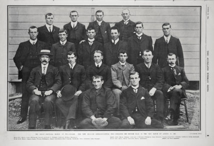 The New Zealand rugby union side before their first Test against Great Britain