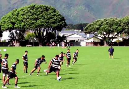 WATCH: This prop will destroy you! And he can kick goals as well