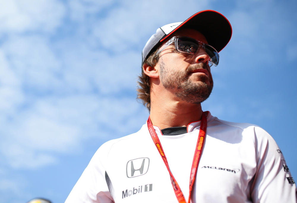 McLaren Honda's Fernando Alonso looks on during Formula One qualifying in Austria.