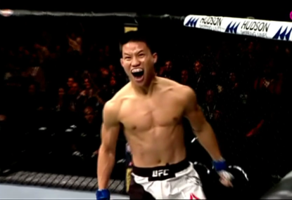 WATCH: UFC Fight Night 110: Ben Nguyen chokes out Tim Elliott in just 49 seconds in Auckland