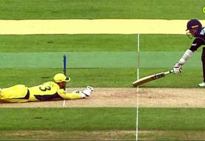 WATCH: Champions Trophy: Australian pair Matthew Wade and Mitch Starc ruin easy run out against New Zealand