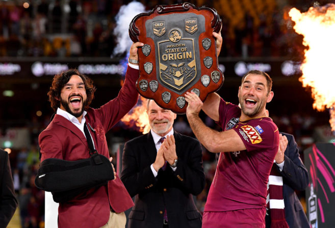 Johnathan Thurston Cameron Smith Queensland Maroons State of Origin NRL 2017