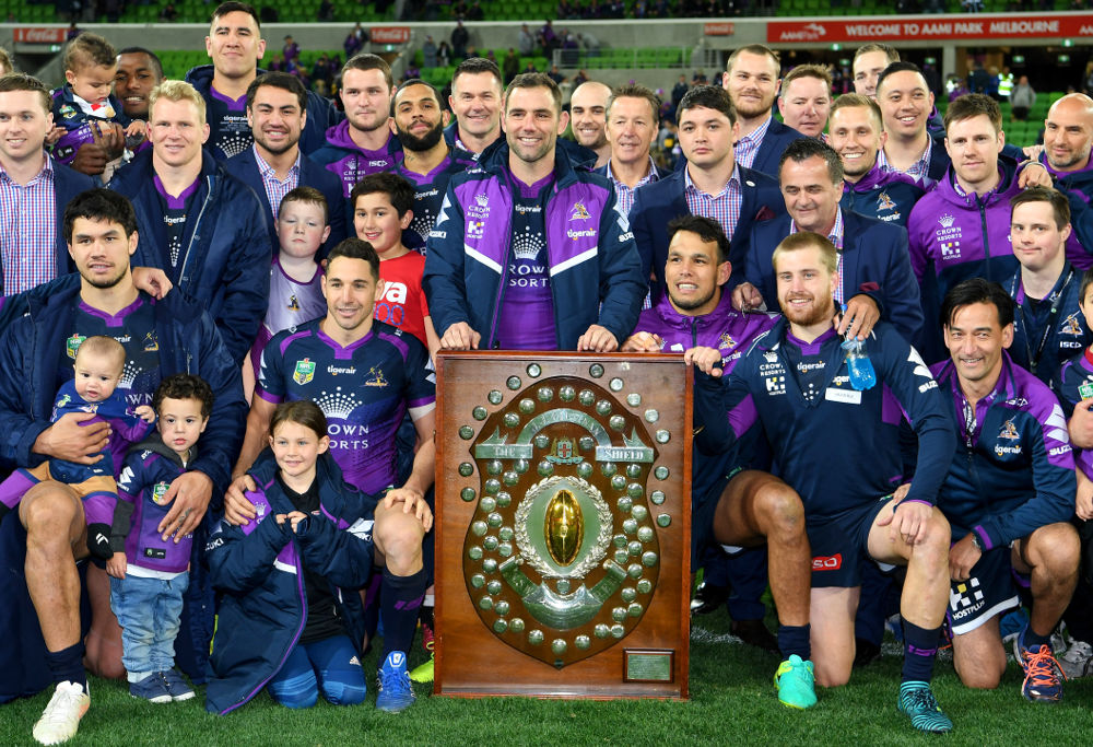 Cameron Smith Melbourne Storm NRL Rugby League Minor Premiership 2017