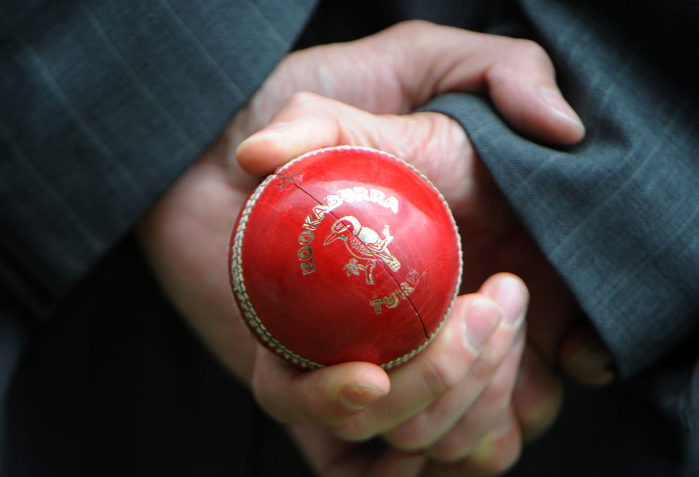 A cricket ball.