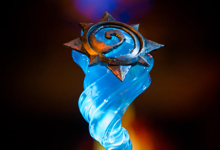 The Hearthstone Championship trophy, to be presented to the winner of the Hearthstone Championship in Amsterdam.