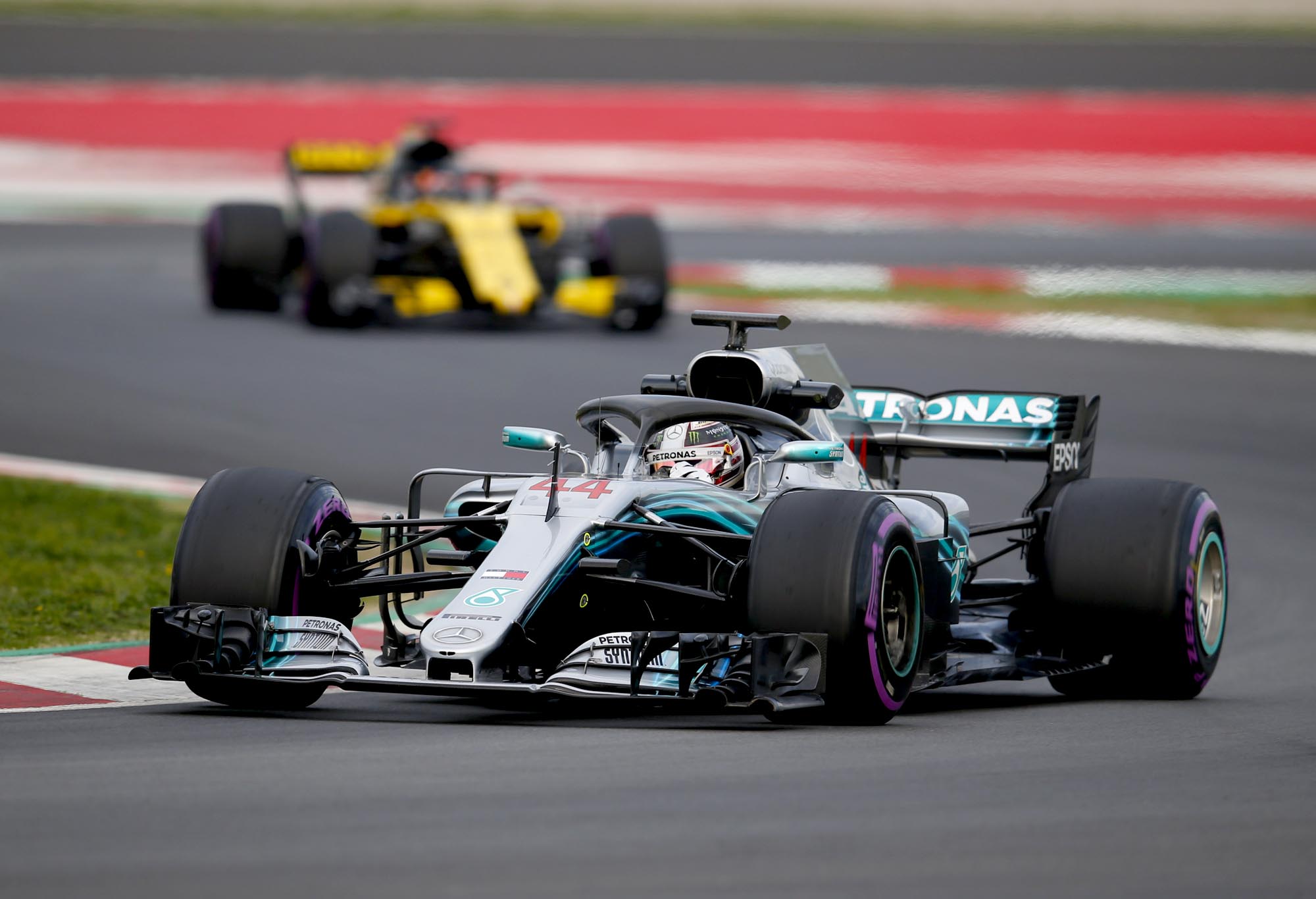 Mercedes's Lewis Hamilton during 2018 preseason testing