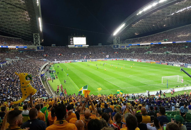 Australian fans at Saitama Stadium