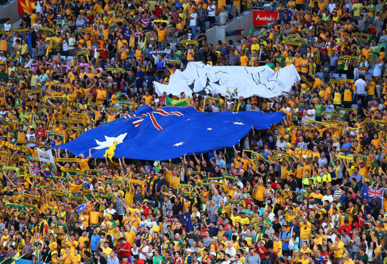 Socceroos fans celebrate