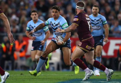 WATCH: Latrell Mitchell shakes up Origin 2 with massive hit