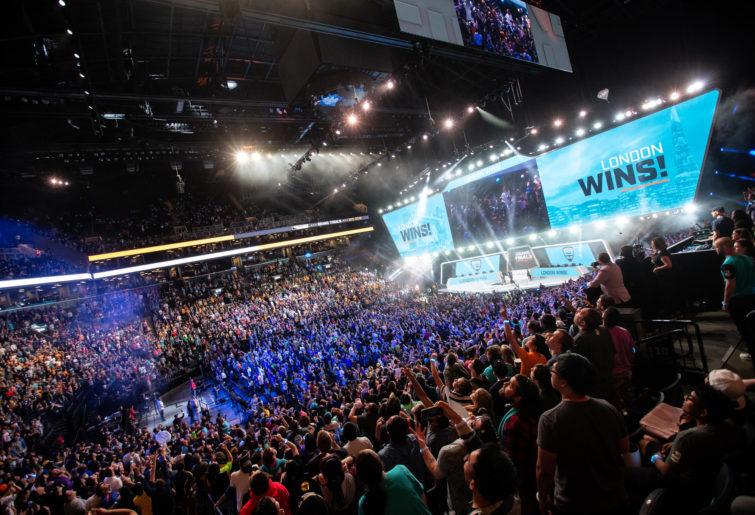 The Barclays Center erupts as the London Spitfire claim the inaugural Overwatch League esports championship.