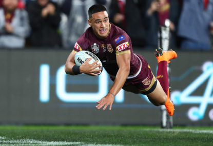 Who scored the first try in State of Origin Game 3?