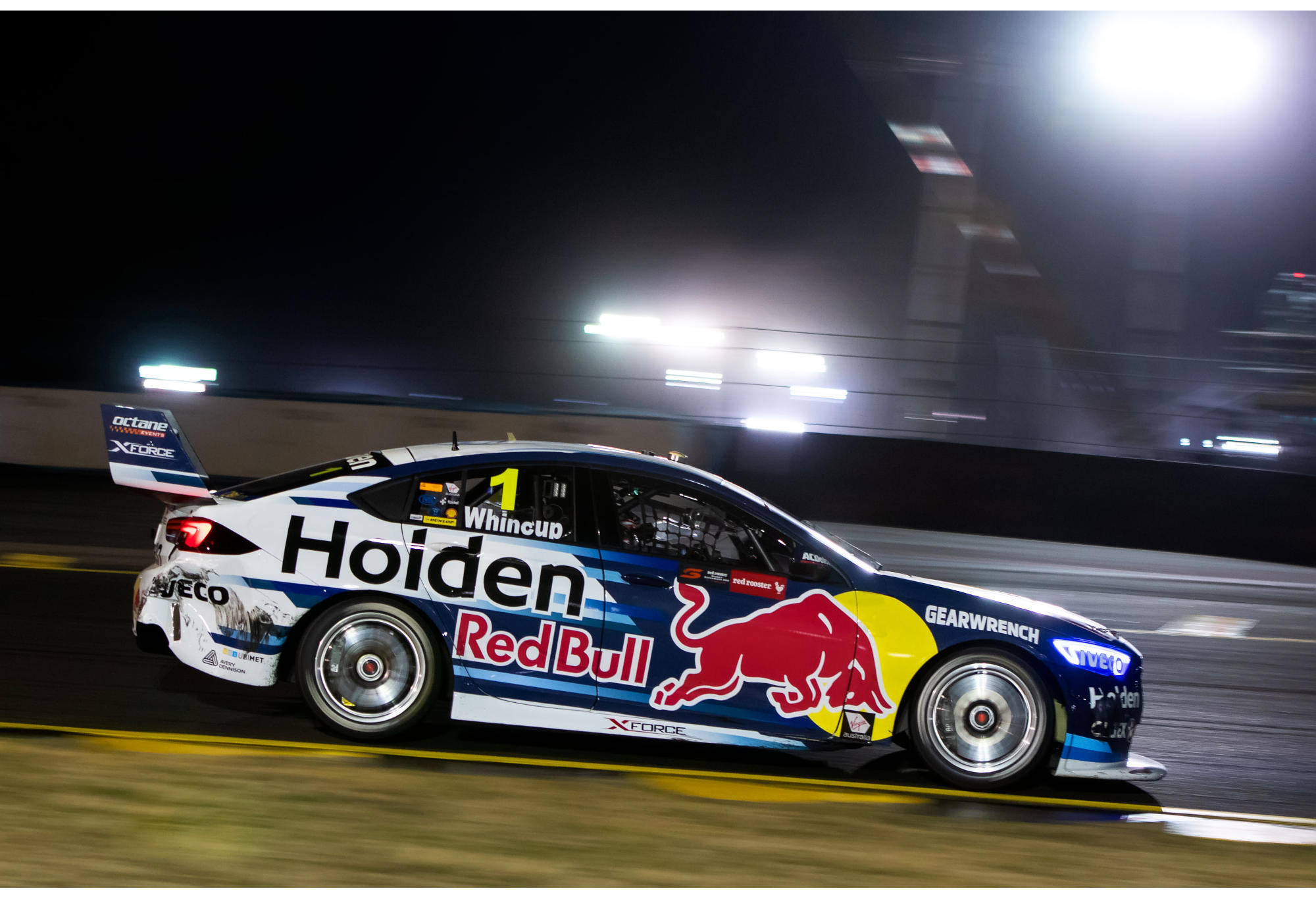 Jamie Whincup in the Red Bull Holden Racing Team at the Sydney SuperNight 300.