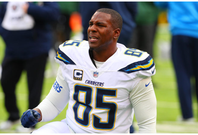 Los Angeles Chargers tight end Antonio Gates.