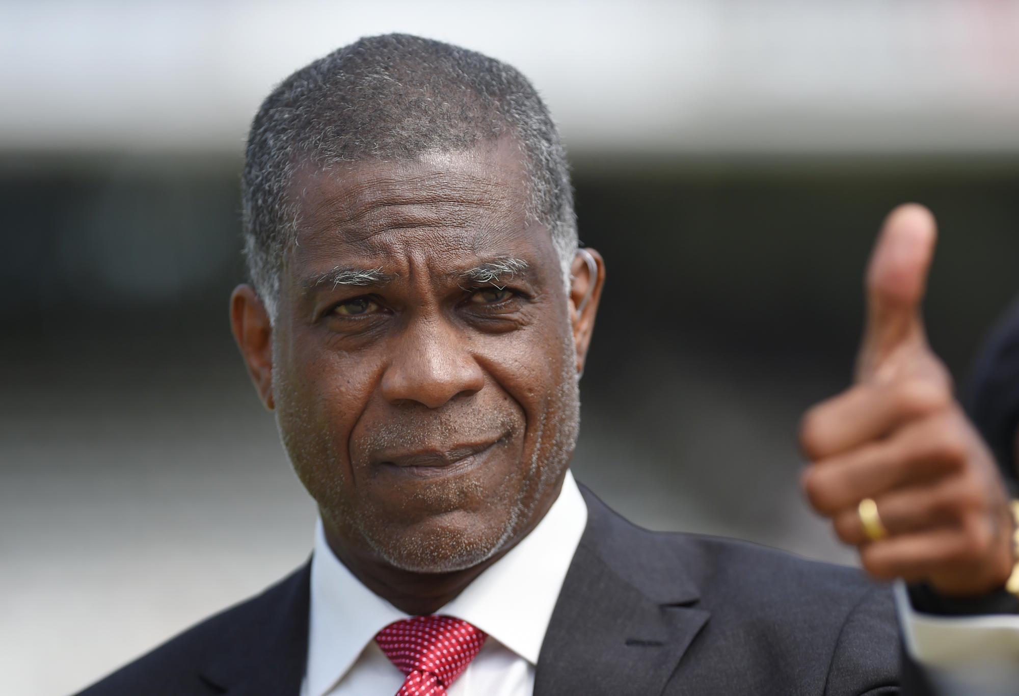 Michael Holding of Sky Sports during day one of the 3rd Investec Test match between England and Sri Lanka at Lord's Cricket Ground on June 9, 2016 in London, United Kingdom.