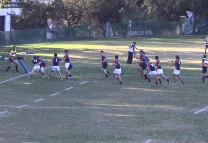 Final defender lays clutch tackle to stop an opposition try