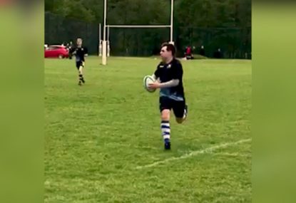 Incredible triple dummy is one of the best tries you will see!