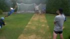 Classic catch in backyard cricket