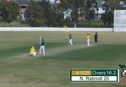 Spinner snags wicket with a “juicy full bunger”