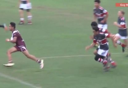 Junior rugby league players score some of the best tries you'll see