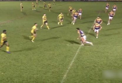 Elusive second rower with a backs fancy footwork