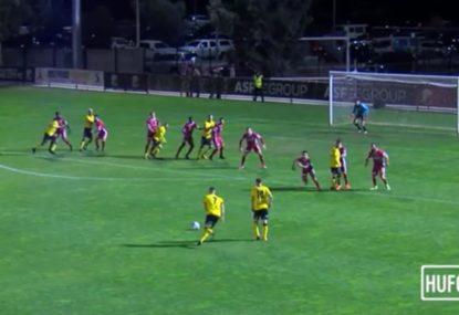Player makes immediate amends for hitting the crossbar