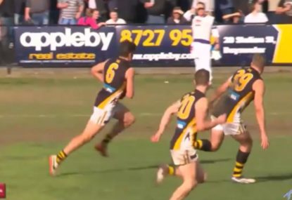Former Richmond player kicks the greatest point you'll ever see
