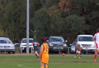 Youngster puts in the hard yards to lay down chase down tackle