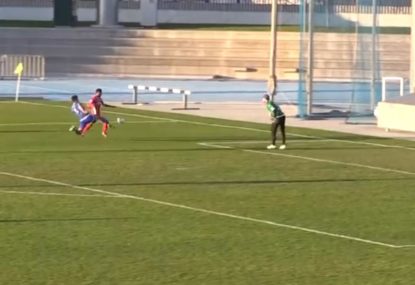 Defender saves team from complete embarrassment after last ditch tackle
