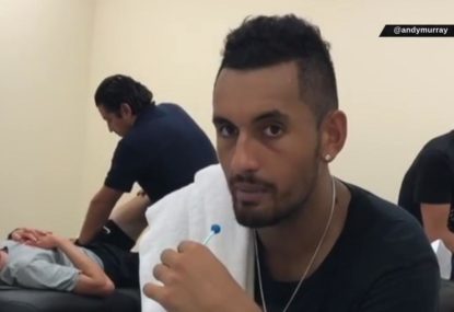 Nick Kyrgios turns into Andy Murray's personal assistant