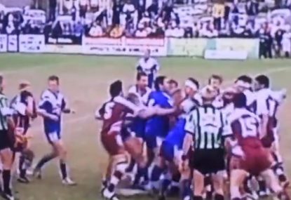 Tensions completely boil over in wild local footy ALL-IN-BRAWL!