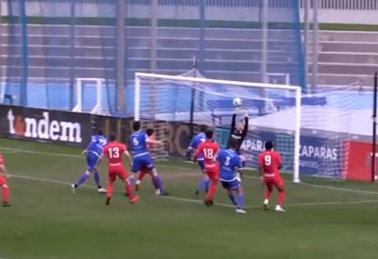 Incredible reflex save keeps out near-certain goal