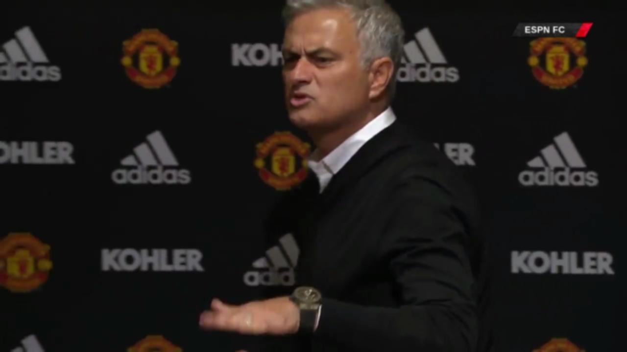 Jose Mourinho storms out of a press conference after demanding respect