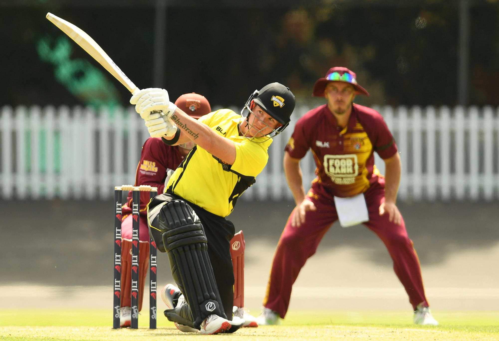 D'Arcy Short of Western Australia hits a six