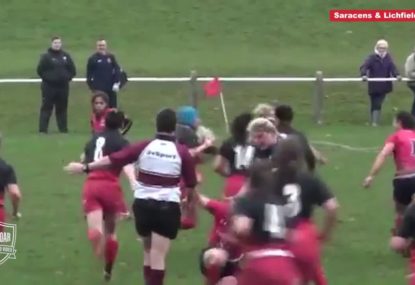Epic women's rugby game between Saracens and Lichfield
