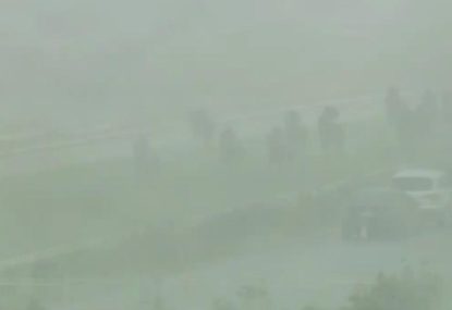 Comically awful conditions make for a racecaller's nightmare