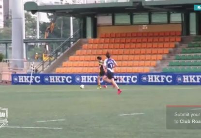 Rugby players use soccer skills to score 100 metre scorcher