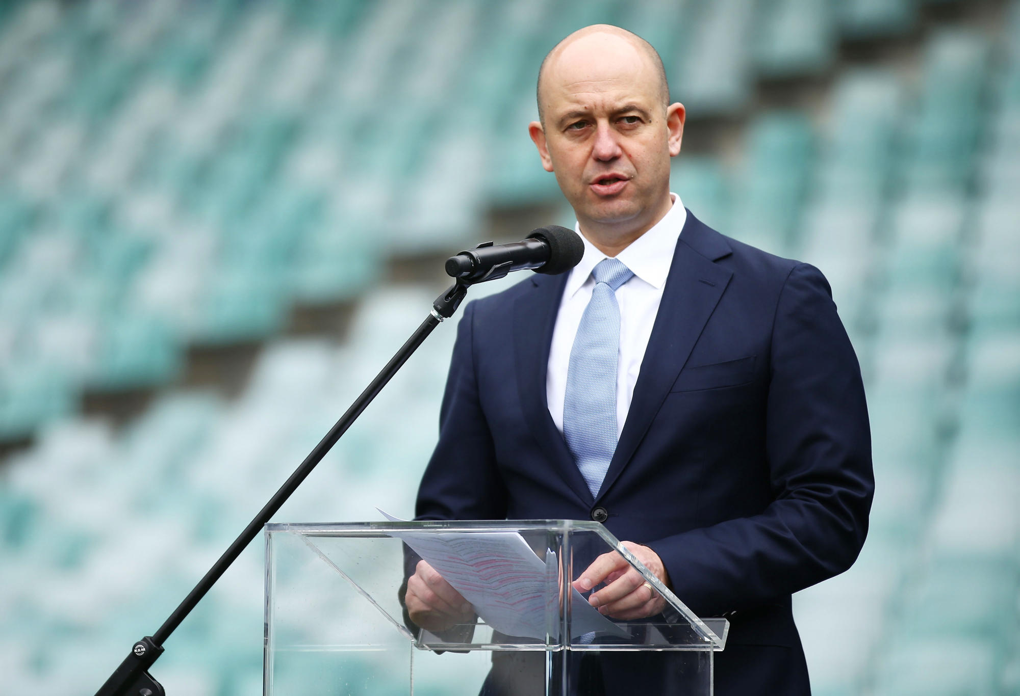 NRL CEO Todd Greenberg speaks during the 2018 NRL Finals Series Launch at Allianz Stadium on September 3, 2018 in Sydney, Australia.