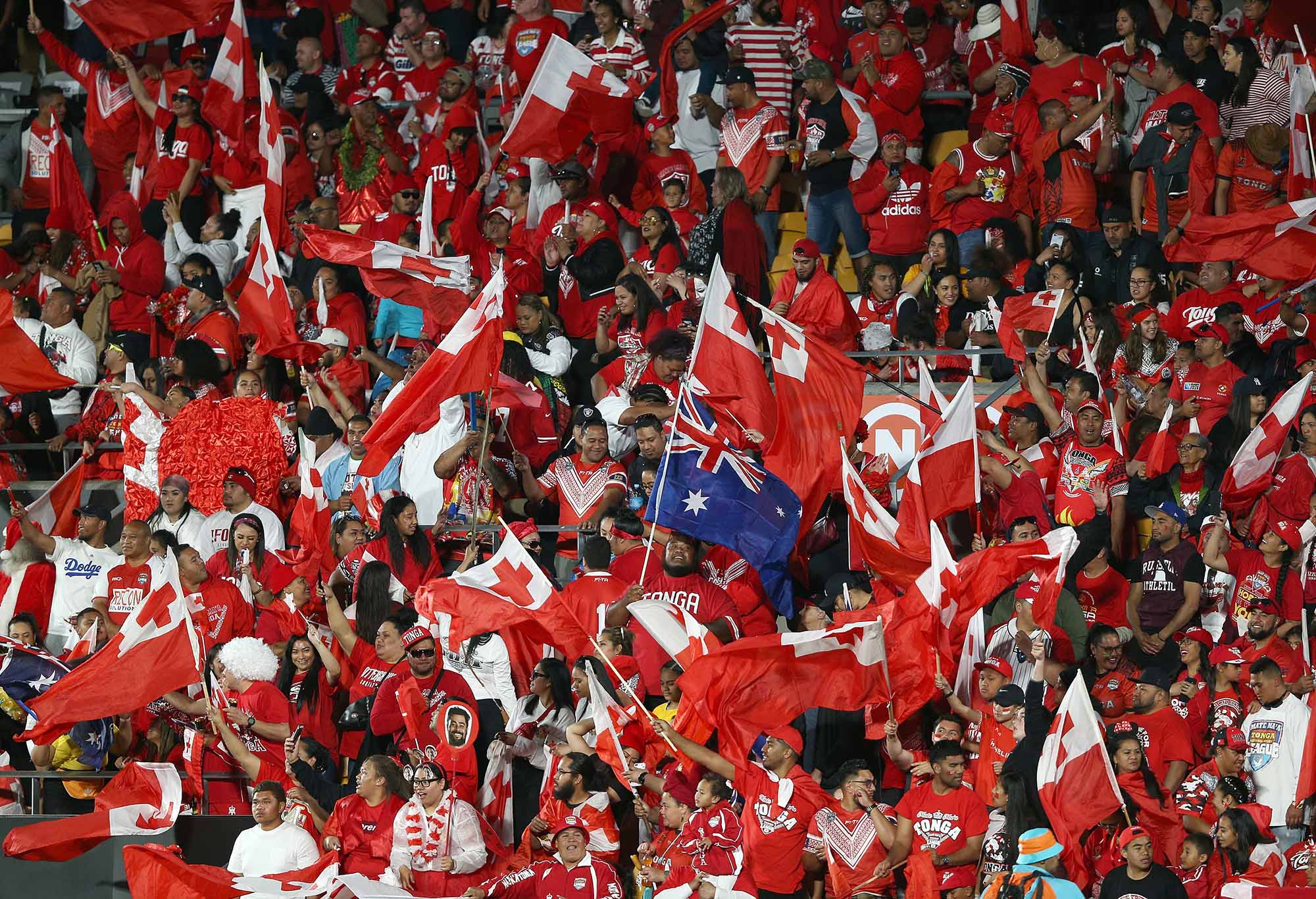 Tongan fans in the crowd