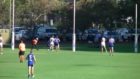 Local footballer steals teammate's goal from the square