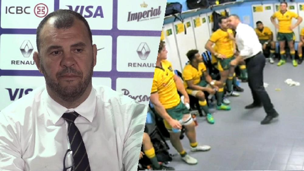 Michael Cheika explains the half-time spray that turned things around
