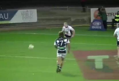 Perfect grubber sets up easy try near the posts
