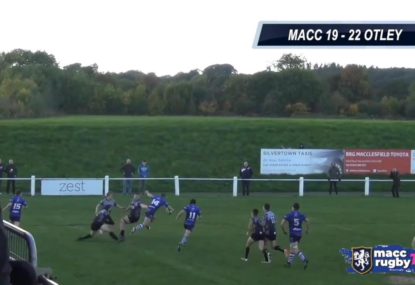 Winger slips through like a bar of soap for a set-piece try