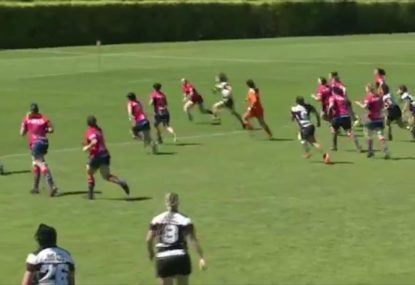 Perfect pop offload slices the defence in two
